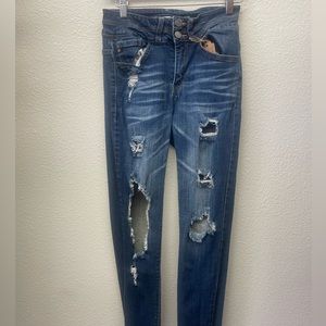 Kancan Ripped Skinny Jeans